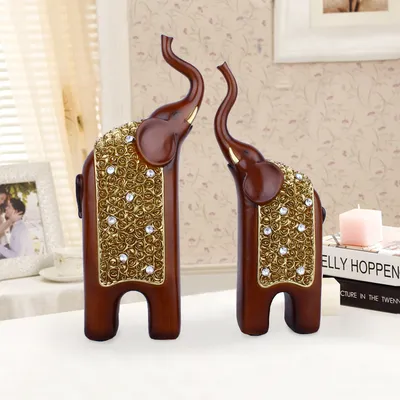 Resin Crafts European Style Champagne Rose Object Decoration Home Living Room Cabinet Decoration Decoration