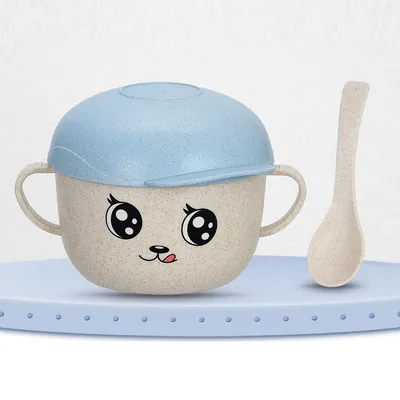 Children's Bowl Drop Proof Scalding Spoon With Cover