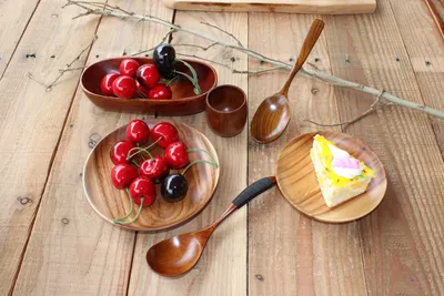Solid Wood, Whole Wood Dish, Acacia Fruit Plate And Tableware