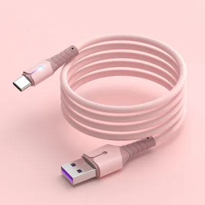 Compatible with Apple , Liquid Silicone With Light Data Cable Is Suitable For Android And Apple