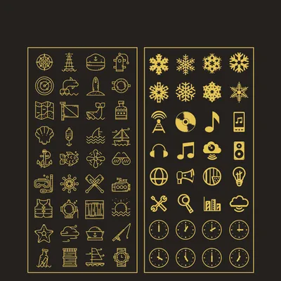 Bronze Series Sticker Retro Postmark English Blessing