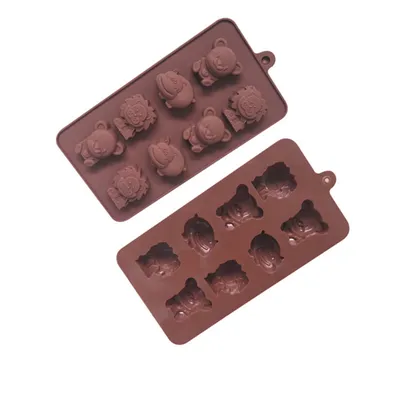 Cartoon Lion Bull And Bear Chocolate Mold