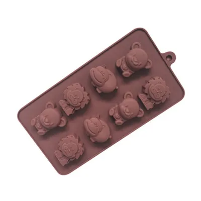 Cartoon Lion Bull And Bear Chocolate Mold