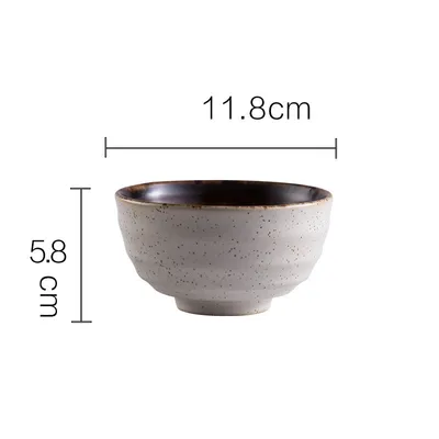 Creative Japanese Style Retro Stoneware Rice Bowl