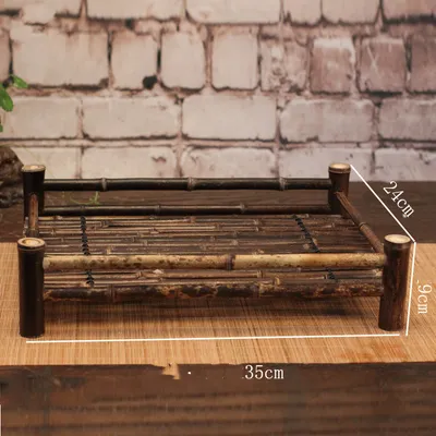 Handmade Purple Bamboo Cup Holder Bamboo Tray Bamboo Crafts Tea Ceremony Accessories Home Tea Tray