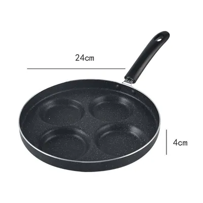 Love Frying Pan Non-Stick Flat Bottom Four-Hole Omelette Pan