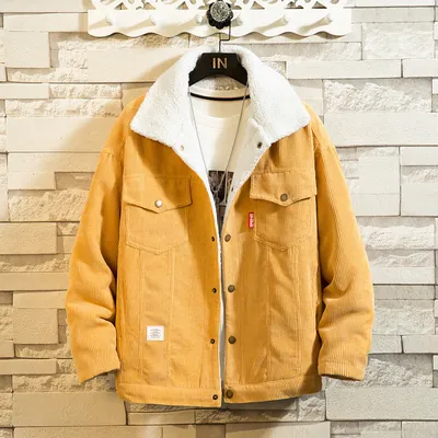 Men's Thick Corduroy Padded Jacket Casual Padded Jacket