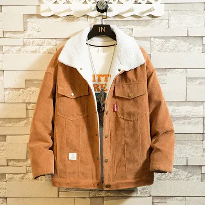 Men's Thick Corduroy Padded Jacket Casual Padded Jacket