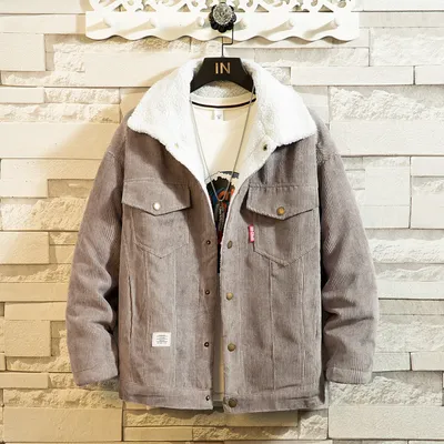 Men's Thick Corduroy Padded Jacket Casual Padded Jacket