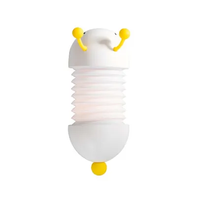 مصباح ليلي إبداعي على شكل يرقة، مصباح LED يُشحن عبر منفذ USB، مصباح حائط مغناطيسي قابل للتمديد، إضاءة ناعمة لغرفة النوم
