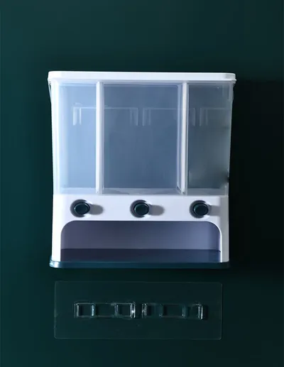 Food Storage Box Plastic Clear Container Wall-mounted Grain Storage Box for Whole Grains Kitchen Storage Container