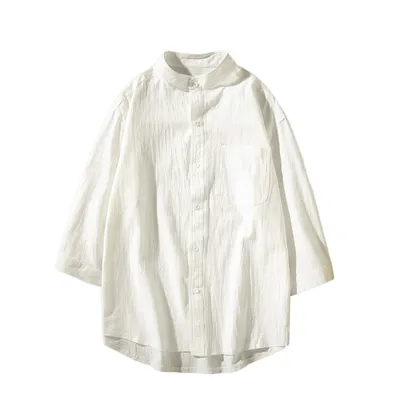 Loose Plus Size Summer Tooling Mid-sleeve Shirt