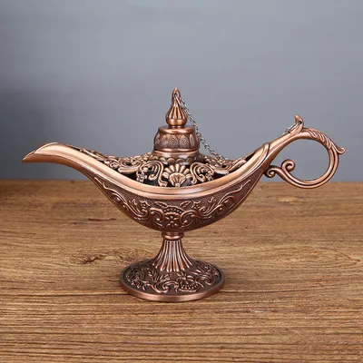 مصباح سحري من سبيكة الزنك، مصابيح سحرية من القصص الخيالية، ديكور المنزل، الحرف المعدنية