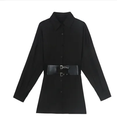Retro Hong Kong Style Mid-length Shirt Women's Clothing