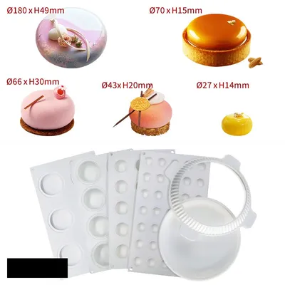 French Dessert Flat Round Mousse Cake Mold