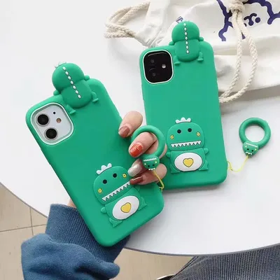 Compatible with Apple, iPhone Xs Small Dinosaur Silicone Phone Case iPhone 11 Cartoon Doll Phone Case