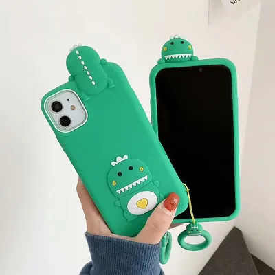 Compatible with Apple, iPhone Xs Small Dinosaur Silicone Phone Case iPhone 11 Cartoon Doll Phone Case