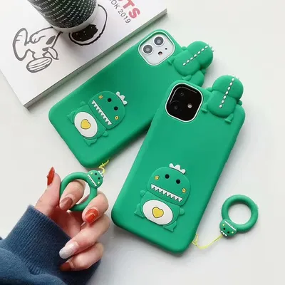 Compatible with Apple, iPhone Xs Small Dinosaur Silicone Phone Case iPhone 11 Cartoon Doll Phone Case