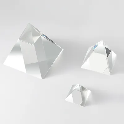 Creative Crystal Pentahedron Pyramid Craft Ornaments