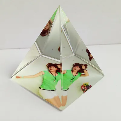 Creative Crystal Pentahedron Pyramid Craft Ornaments
