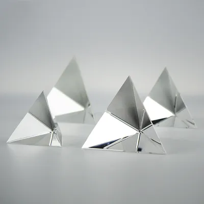 Creative Crystal Pentahedron Pyramid Craft Ornaments
