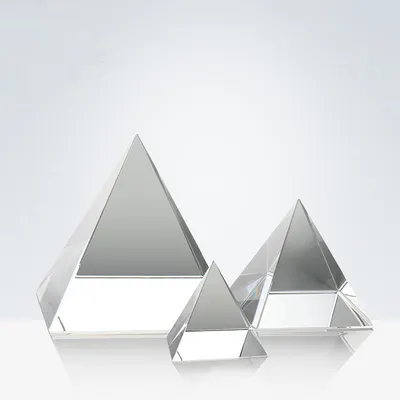 Creative Crystal Pentahedron Pyramid Craft Ornaments