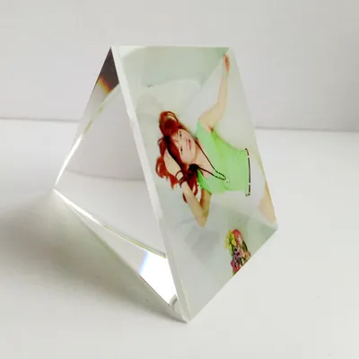 Creative Crystal Pentahedron Pyramid Craft Ornaments
