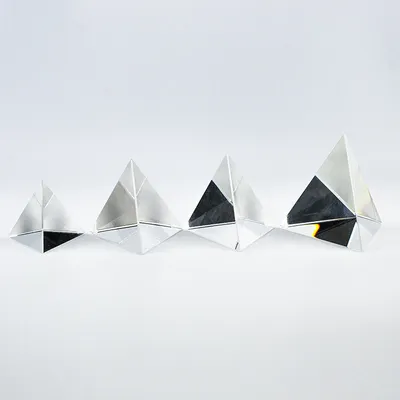 Creative Crystal Pentahedron Pyramid Craft Ornaments