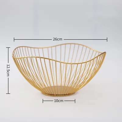 Metal Bowl Household Storage Fruit Basket