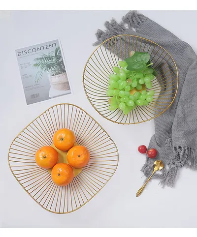 Metal Bowl Household Storage Fruit Basket