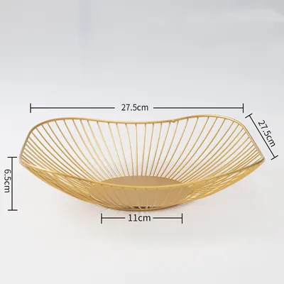 Metal Bowl Household Storage Fruit Basket