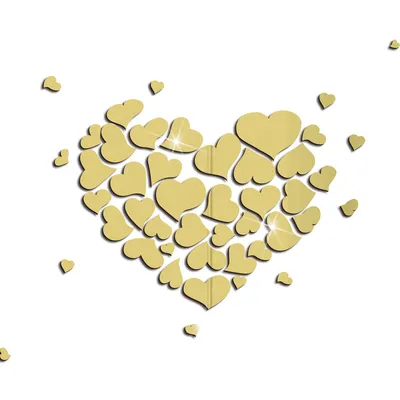 Love Combination Acrylic Mirror Paste Three Dimensional Waterproof