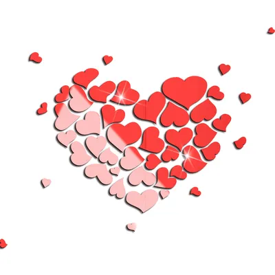 Love Combination Acrylic Mirror Paste Three Dimensional Waterproof