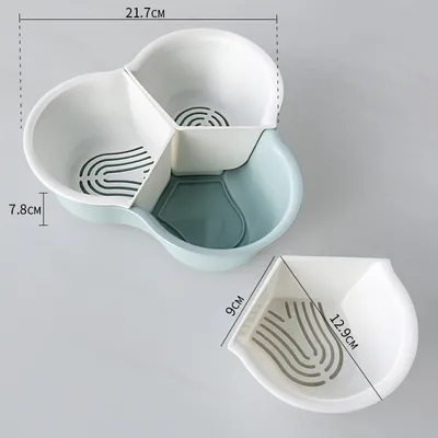 Double Layer Vegetable Basket Basin Hot Pot Drain Basket Plastic Fruit Storage Baskets Food Platter Organizer Rack Kitchen Tools
