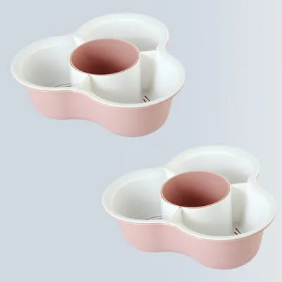 Double Layer Vegetable Basket Basin Hot Pot Drain Basket Plastic Fruit Storage Baskets Food Platter Organizer Rack Kitchen Tools