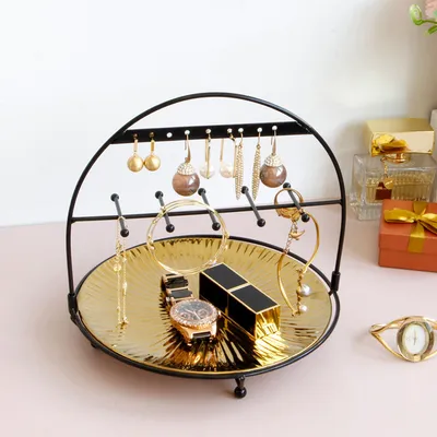 Nordic Style Wrought Iron Ceramic Combination Storage Rack