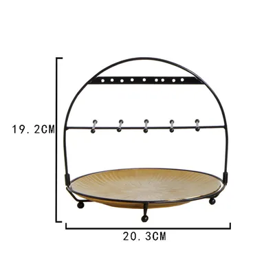 Nordic Style Wrought Iron Ceramic Combination Storage Rack