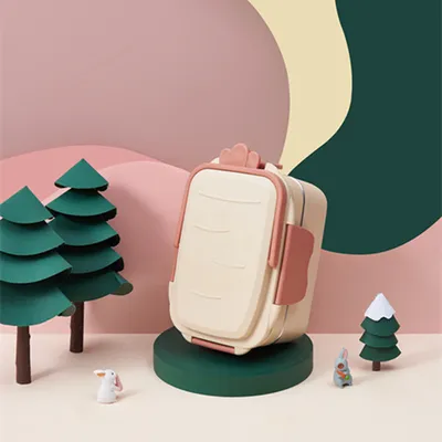 Cute Radish Portable Insulated Lunch Box Student CompartmentLunch Box