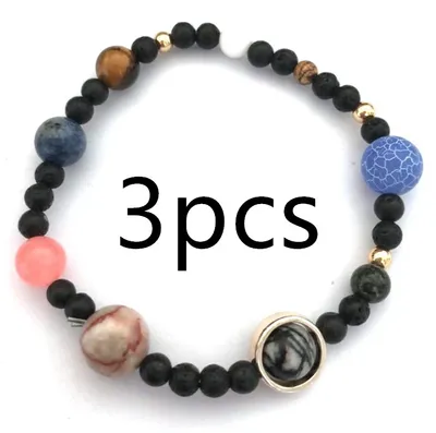 Solar system natural stone bracelet