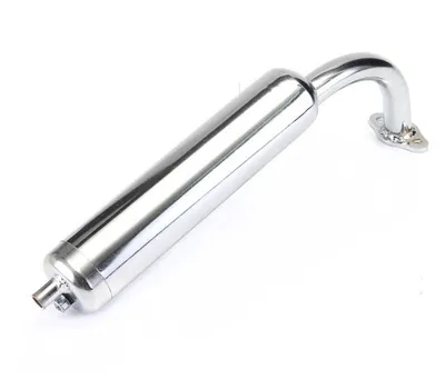 Motorcycle Chrome-Plated Muffler Two-Stroke Motorcycle Muffler Exhaust Pipe