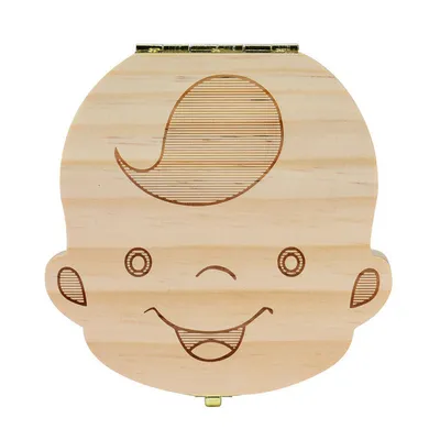 Wood Storage Box for Baby Kids Tooth Box Organizer
