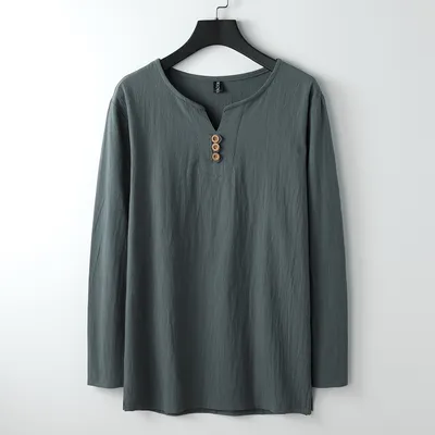 Men's Cotton And Linen Art Men's T-shirt