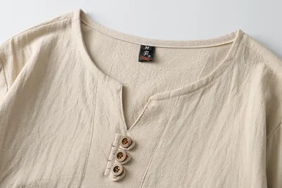 Men's Cotton And Linen Art Men's T-shirt