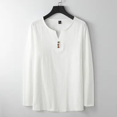 Men's Cotton And Linen Art Men's T-shirt