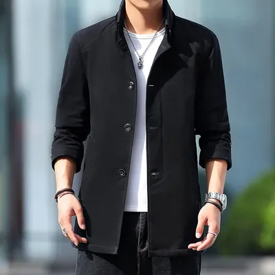 Men's Youth Cotton Casual Loose Plus Velvet Padded Jacket