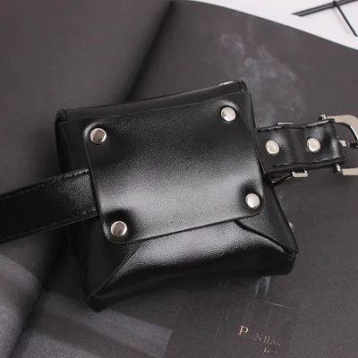 Concave Shape Metal Ring Pig Nose Thick Chain Dual Purpose Coin Purse Messenger Bag Waist Bag