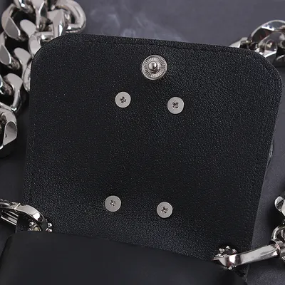 Concave Shape Metal Ring Pig Nose Thick Chain Dual Purpose Coin Purse Messenger Bag Waist Bag