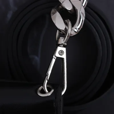 Concave Shape Metal Ring Pig Nose Thick Chain Dual Purpose Coin Purse Messenger Bag Waist Bag