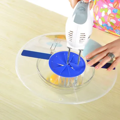Plastic Eggs Mixer Anti Splash Lid Gadget for Egg Beater Bowl Cover Paste Cake Baking Tool Kitchen Cooking Accessories Supplies