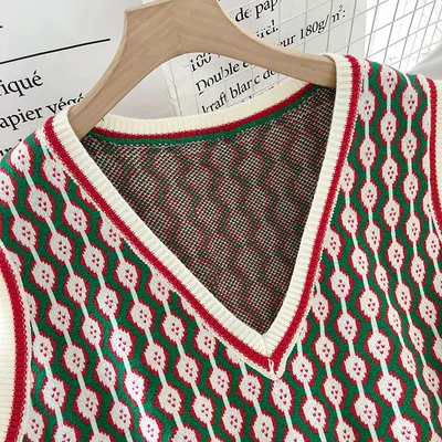 Korean Style Loose And Thin V-neck Sleeveless Waistcoat Top Women's Trend